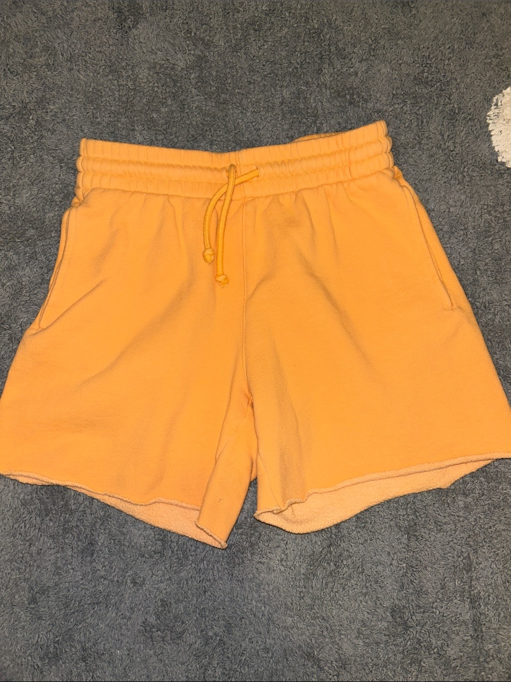 TNA COZY Orange sherbet fleece shorts SM